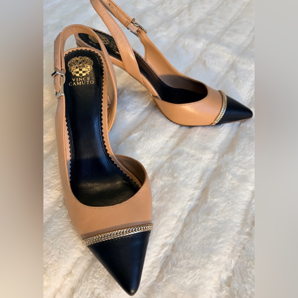Vince Camuto Blush Beige Leather Heels